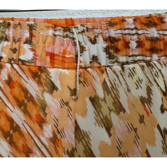 Passport Women's Orange Geometric Pull Up Maxi Lined Preppy Skirt Sz Medium NWT - Picture 5 of 13
